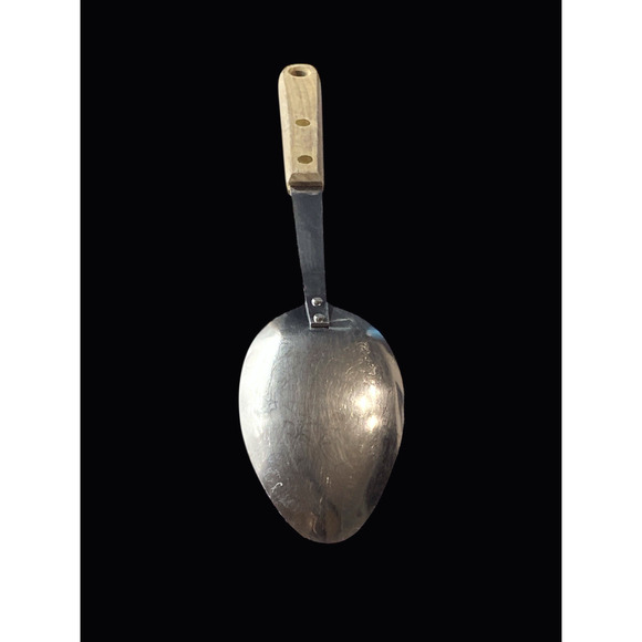 Robinson USA Stainless Steel USA Wood Handle Solid Serving Spoon Kitchen Tool - Picture 5 of 12